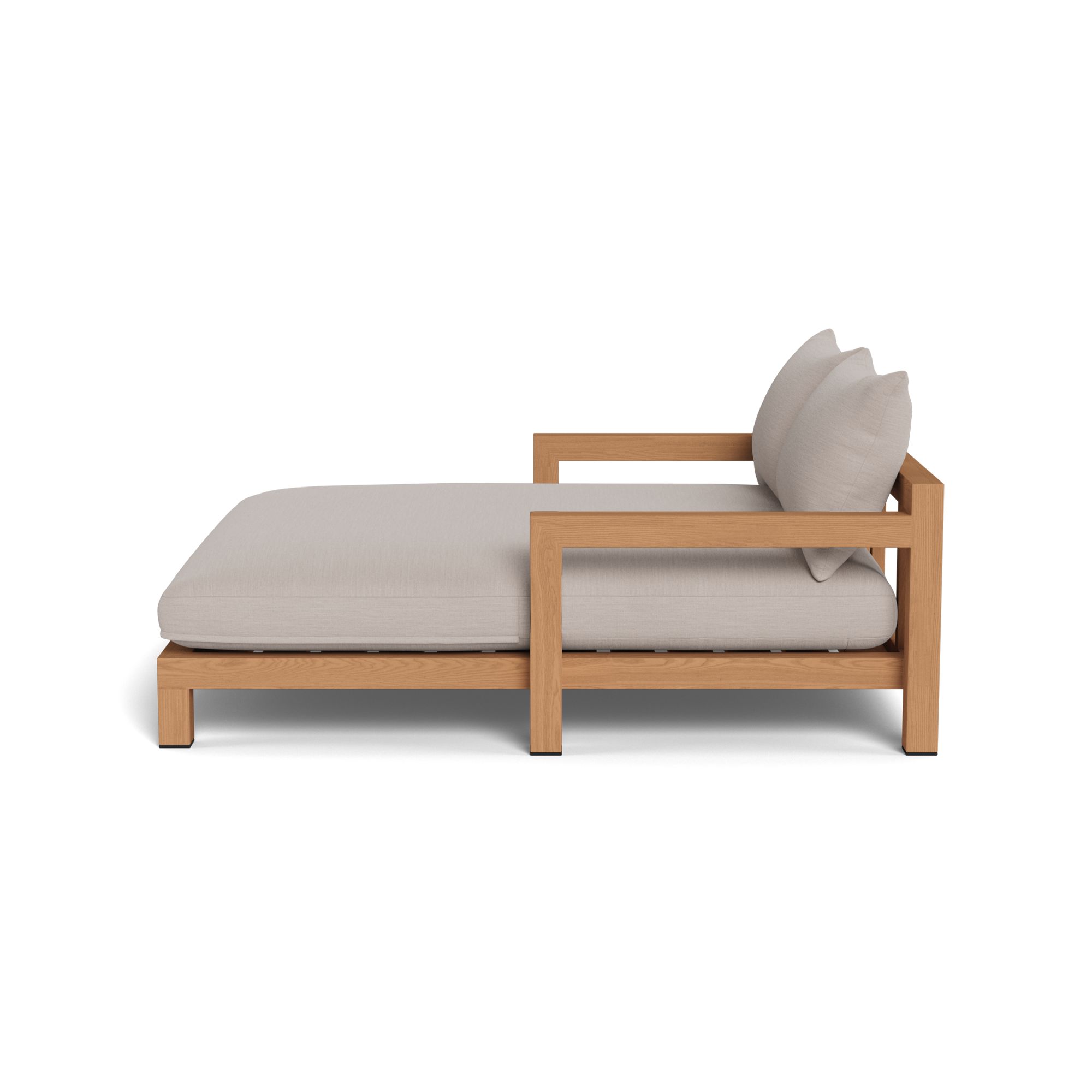 Harbour Pacific Teak Daybed - Teak Natural / Panama Marble / Batyline White