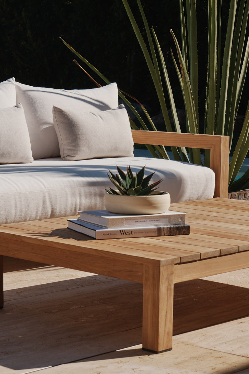 Harbour Pacific Teak Lounge Chair - Teak Charcoal / Copacabana Sand / Batyline Black
