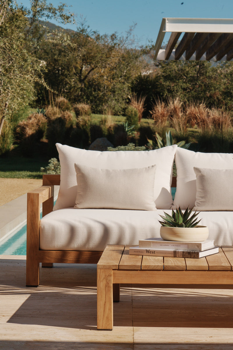 Harbour Pacific Teak Lounge Chair - Teak Charcoal / Copacabana Sand / Batyline Black
