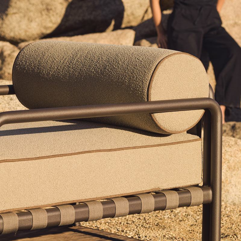 Harbour Parker 2 Seat 1 Arm Right - Aluminum Bone / Copacabana Sand / Copacabana Sand
