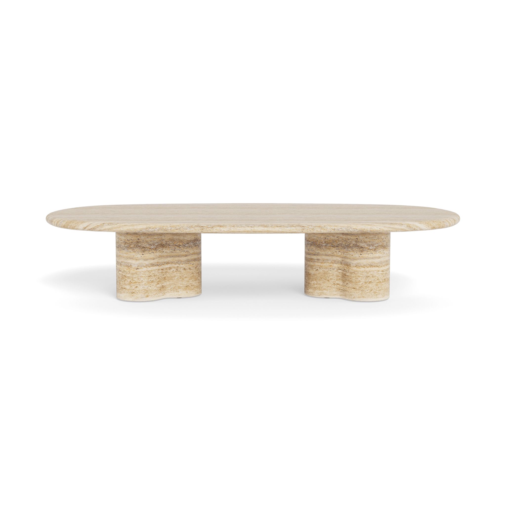 Harbour Porto Travertine Pill Coffee Table