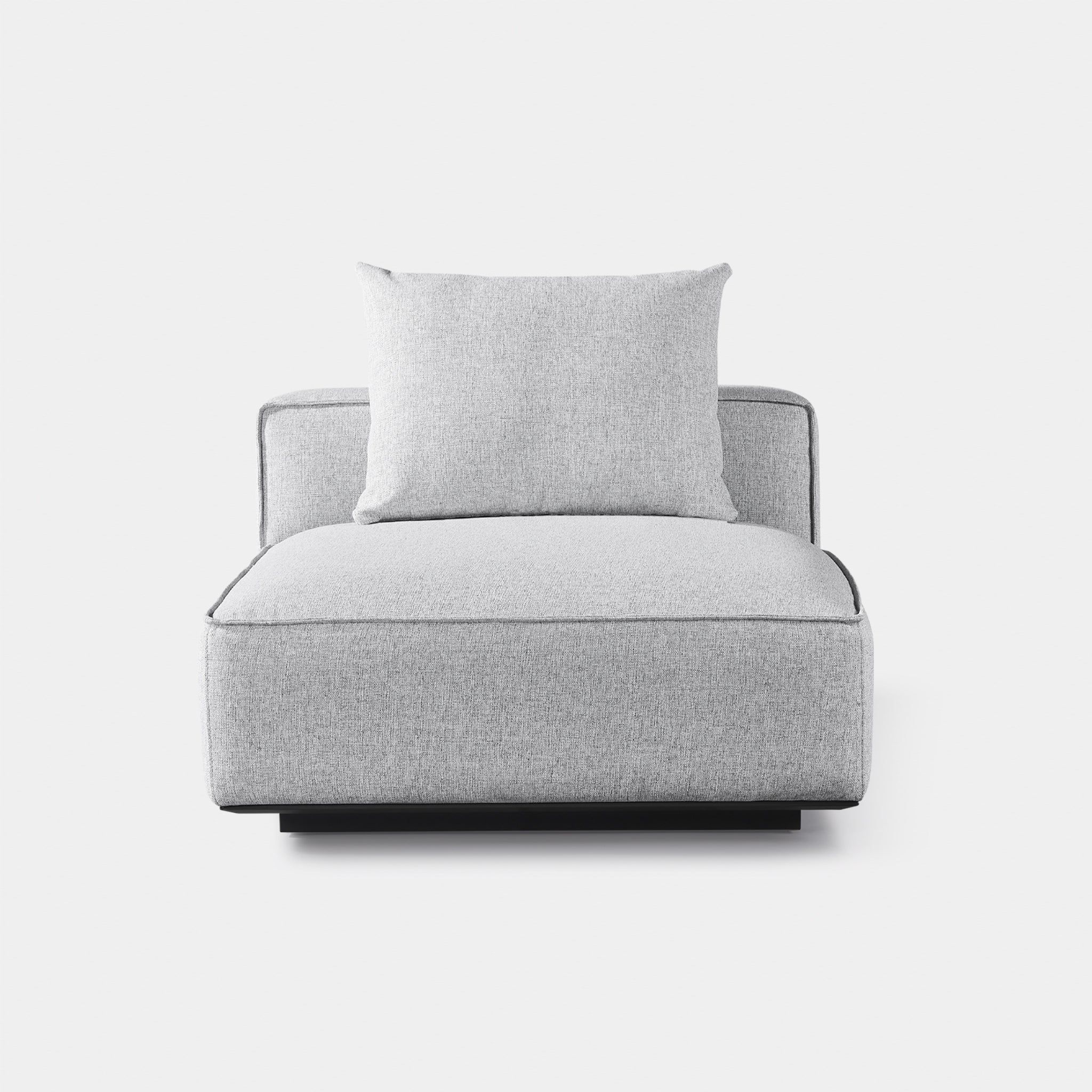 Harbour Santorini Outdoor Armless Single - Aluminum Asteroid / Copacabana Sand
