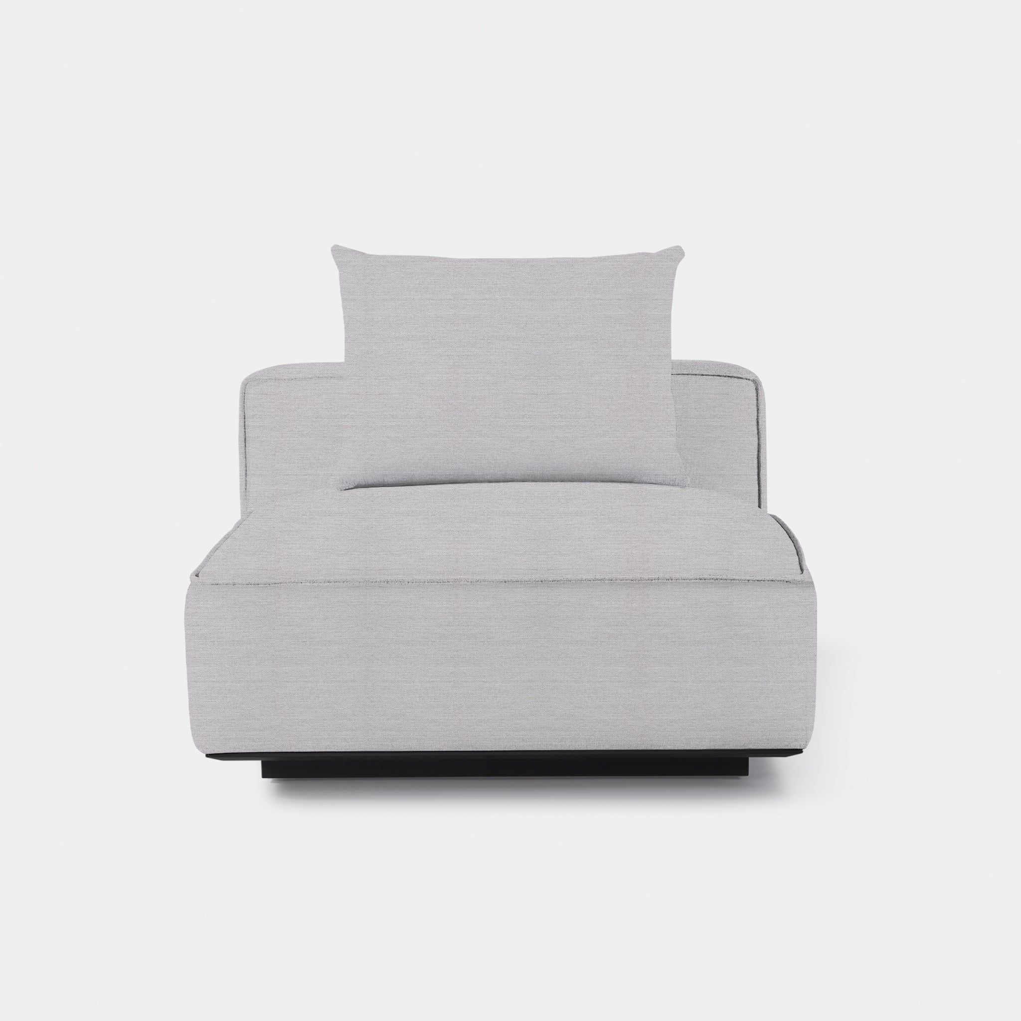 Harbour Santorini Outdoor Armless Single - Aluminum Asteroid / Panama Cloud