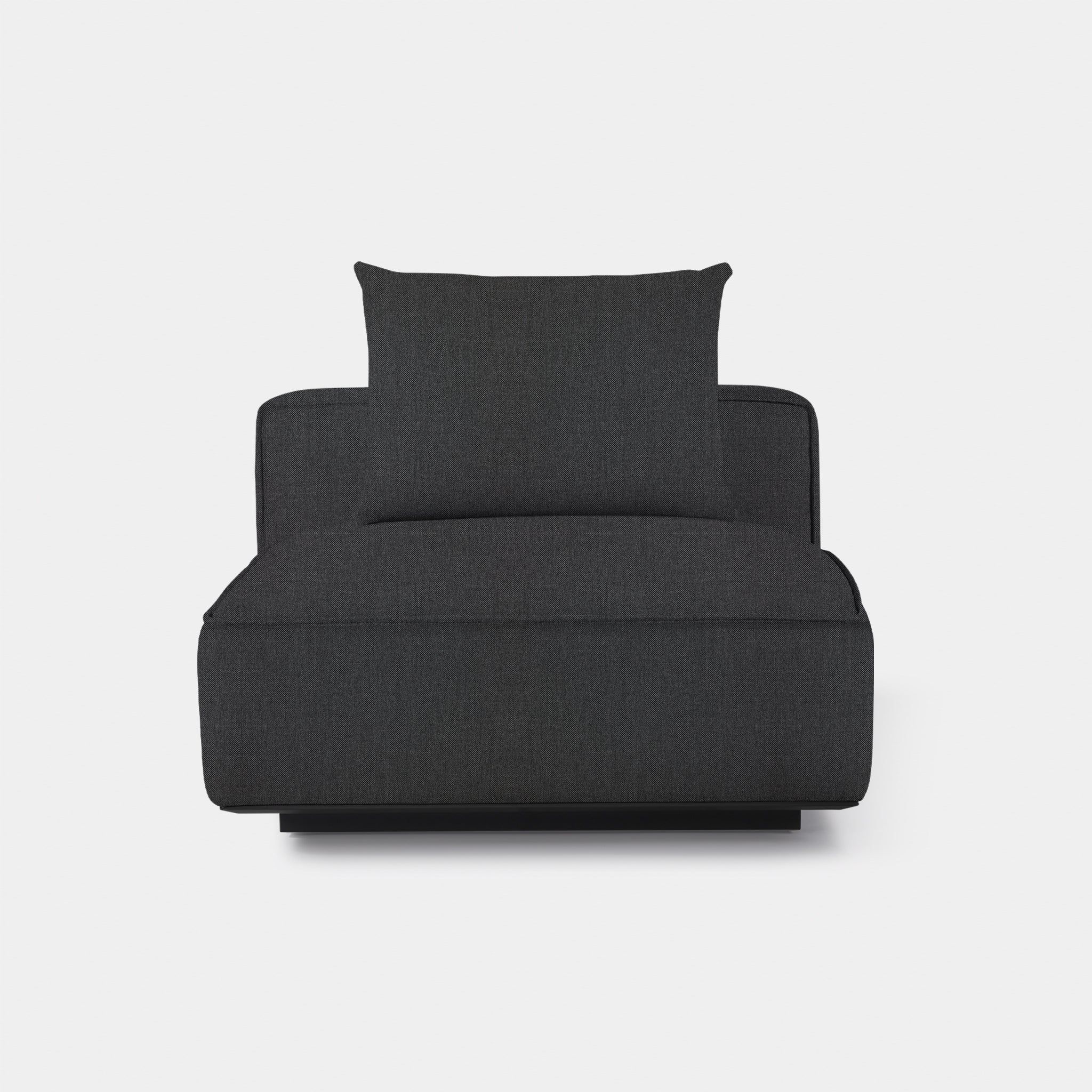 Harbour Santorini Outdoor Armless Single - Aluminum Asteroid / Panama Grafito