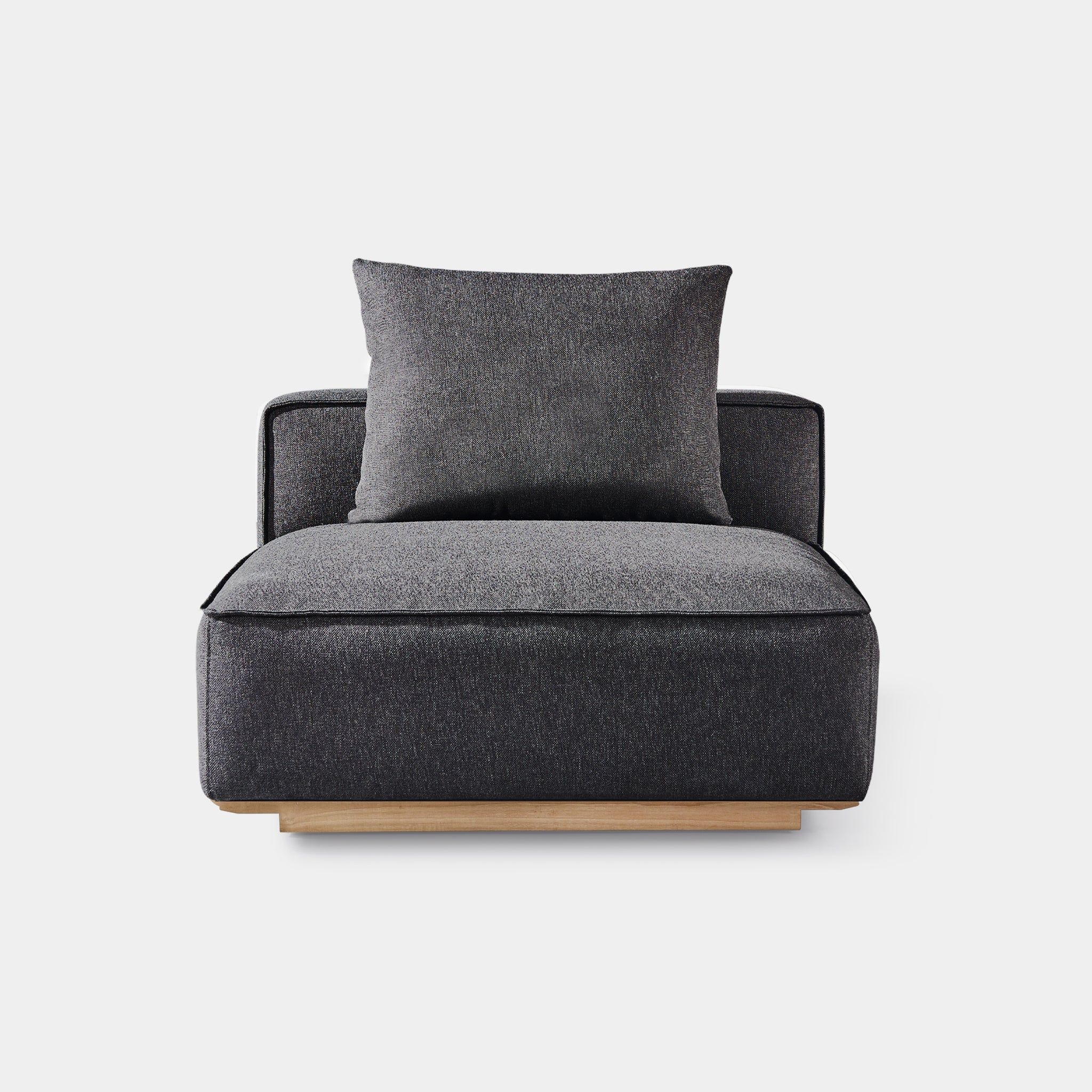 Harbour Santorini Outdoor Armless Single - Teak Natural / Copacabana Midnight