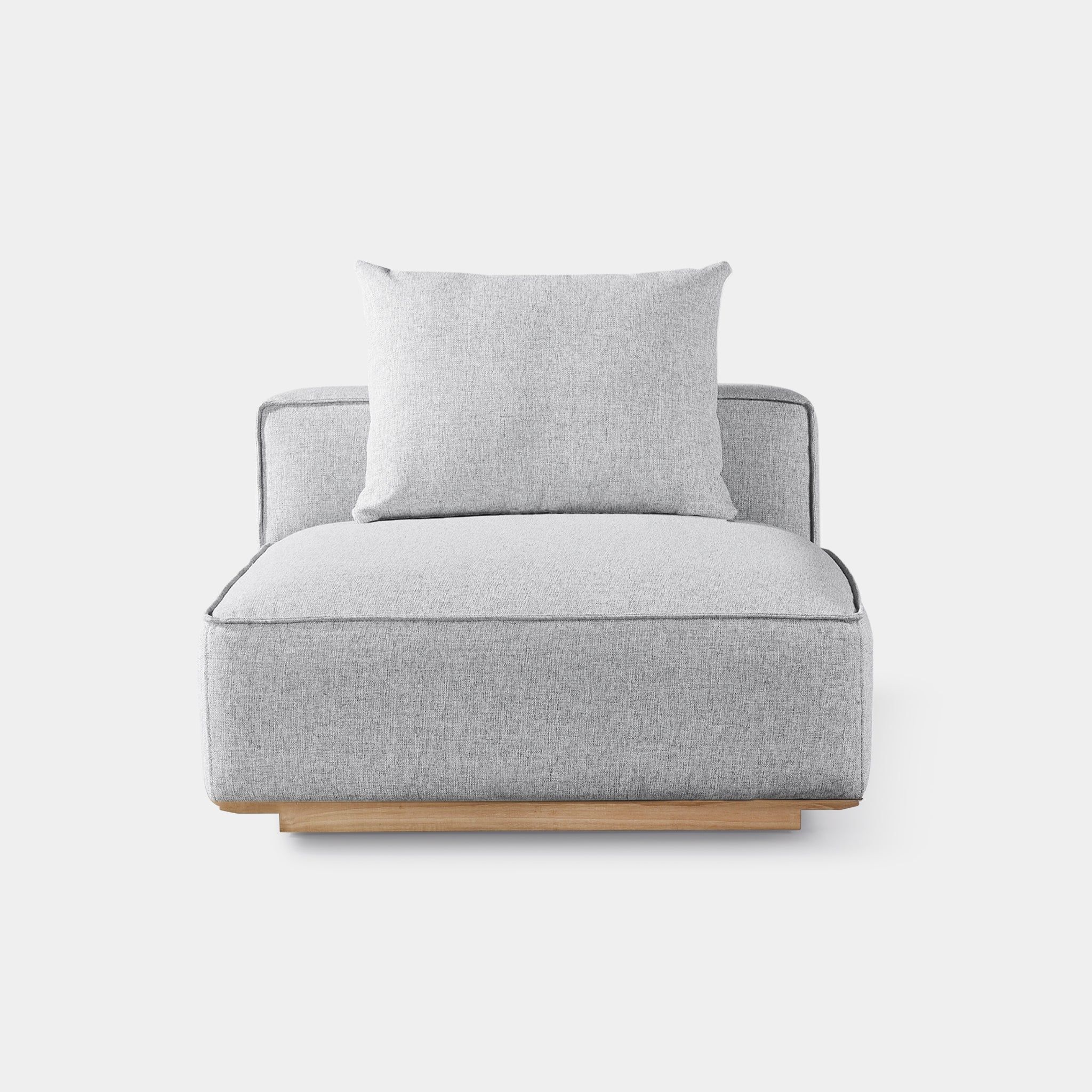 Harbour Santorini Outdoor Armless Single - Teak Natural / Copacabana Sand