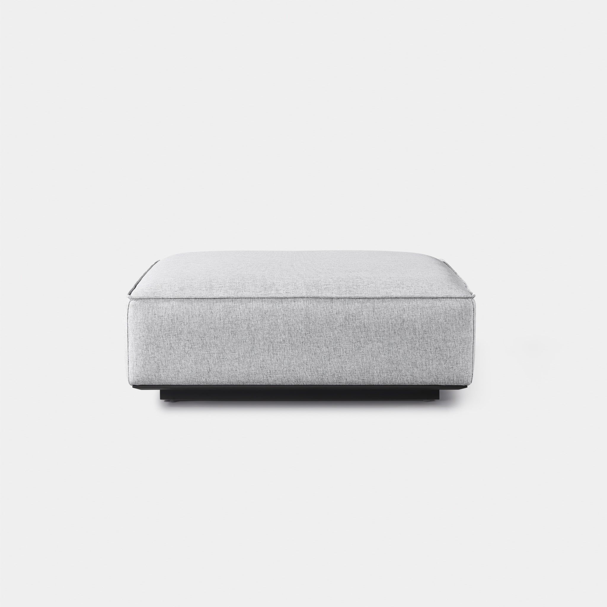 Harbour Santorini Outdoor Ottoman - Aluminum Asteroid / Copacabana Sand