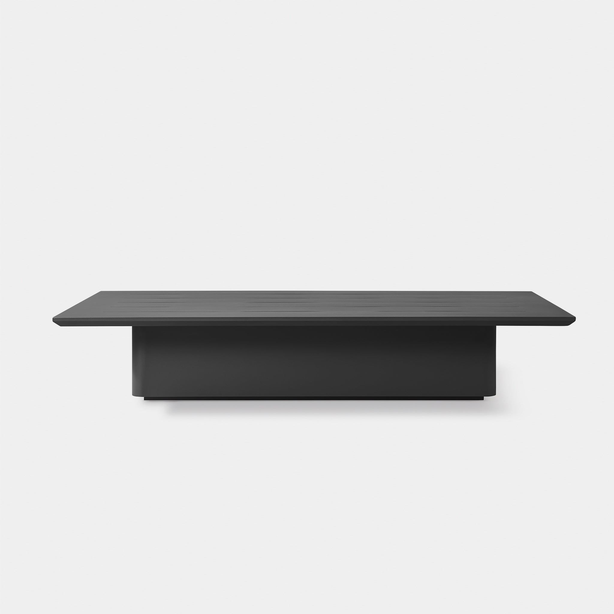 Harbour Santorini Outdoor Slatted Coffee Table in Aluminum Asteroid