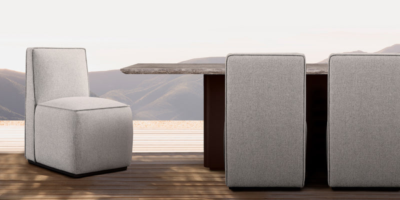 Harbour Santorini Outdoor Slatted Square Side Table in Aluminum Asteroid