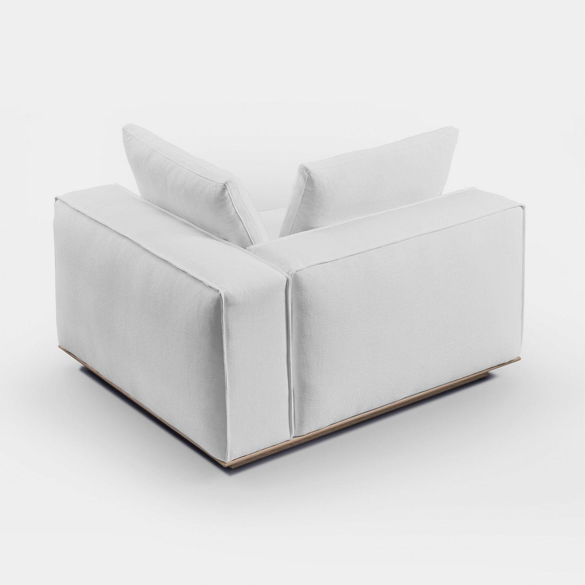 Harbour Santorini Return Right - Oak Brown, Harbour Belgian Linen Smoke