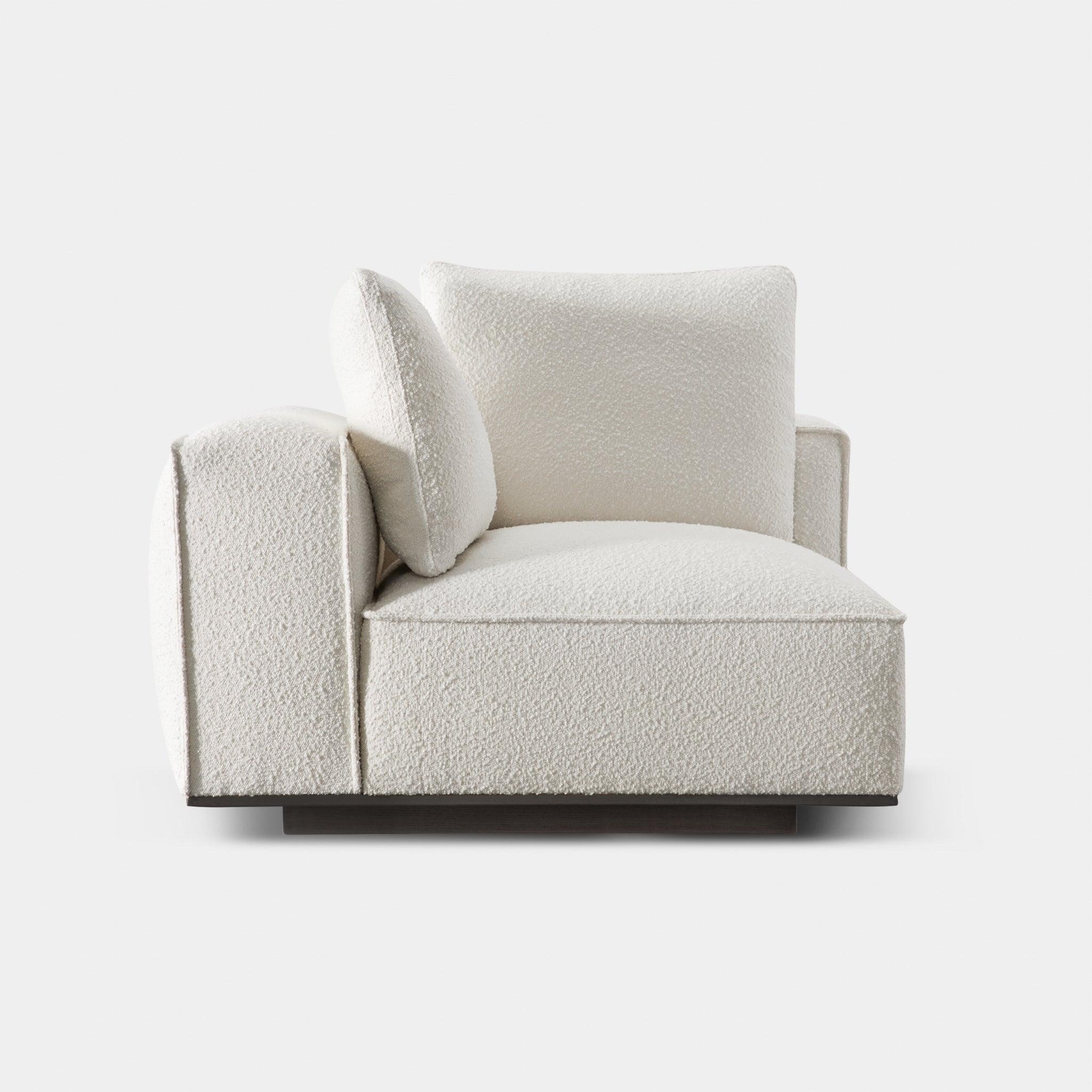 Harbour Santorini Corner Left - Oak Brown / Boucle Charcoal