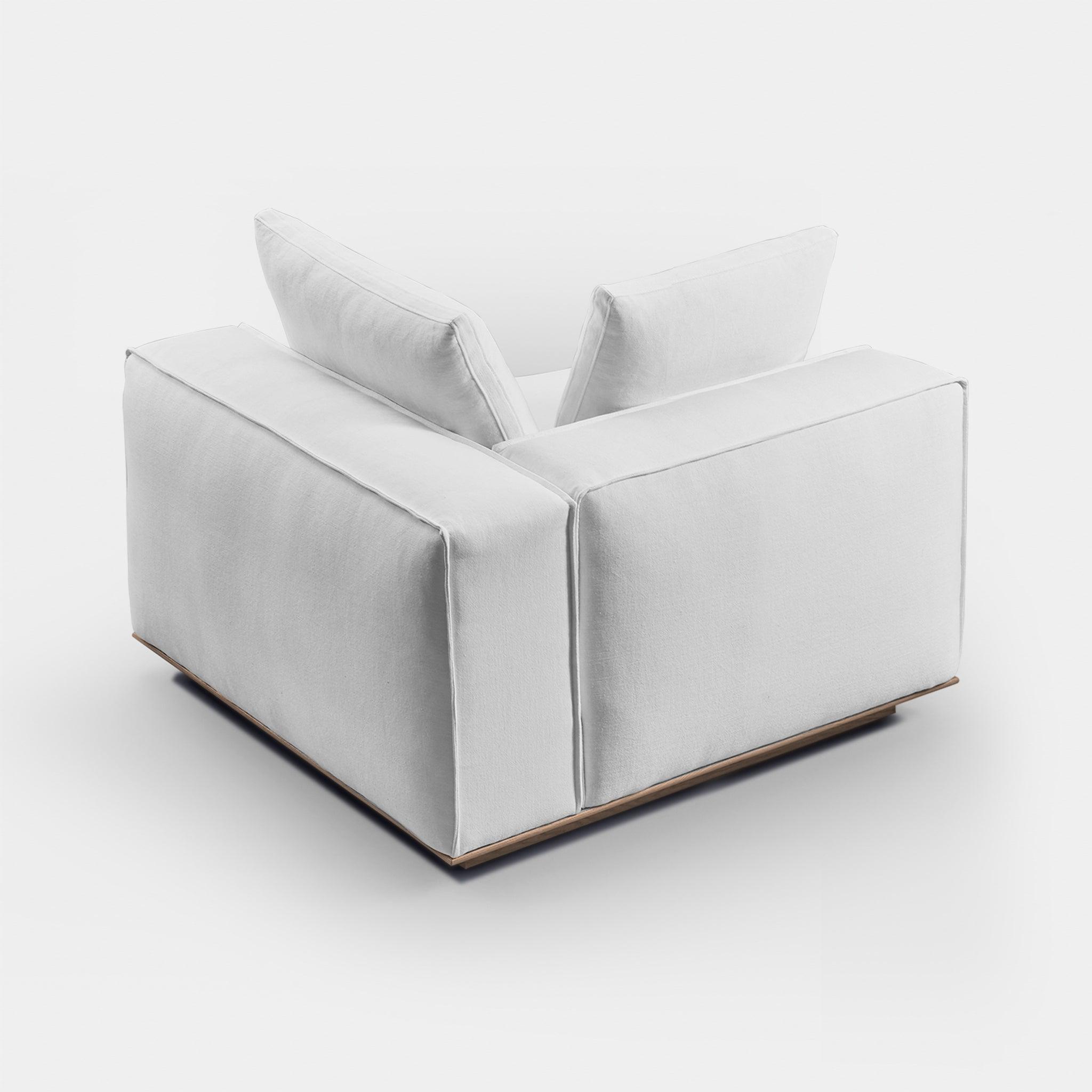 Harbour Santorini Corner Right - Oak Brown, Boucle Stone