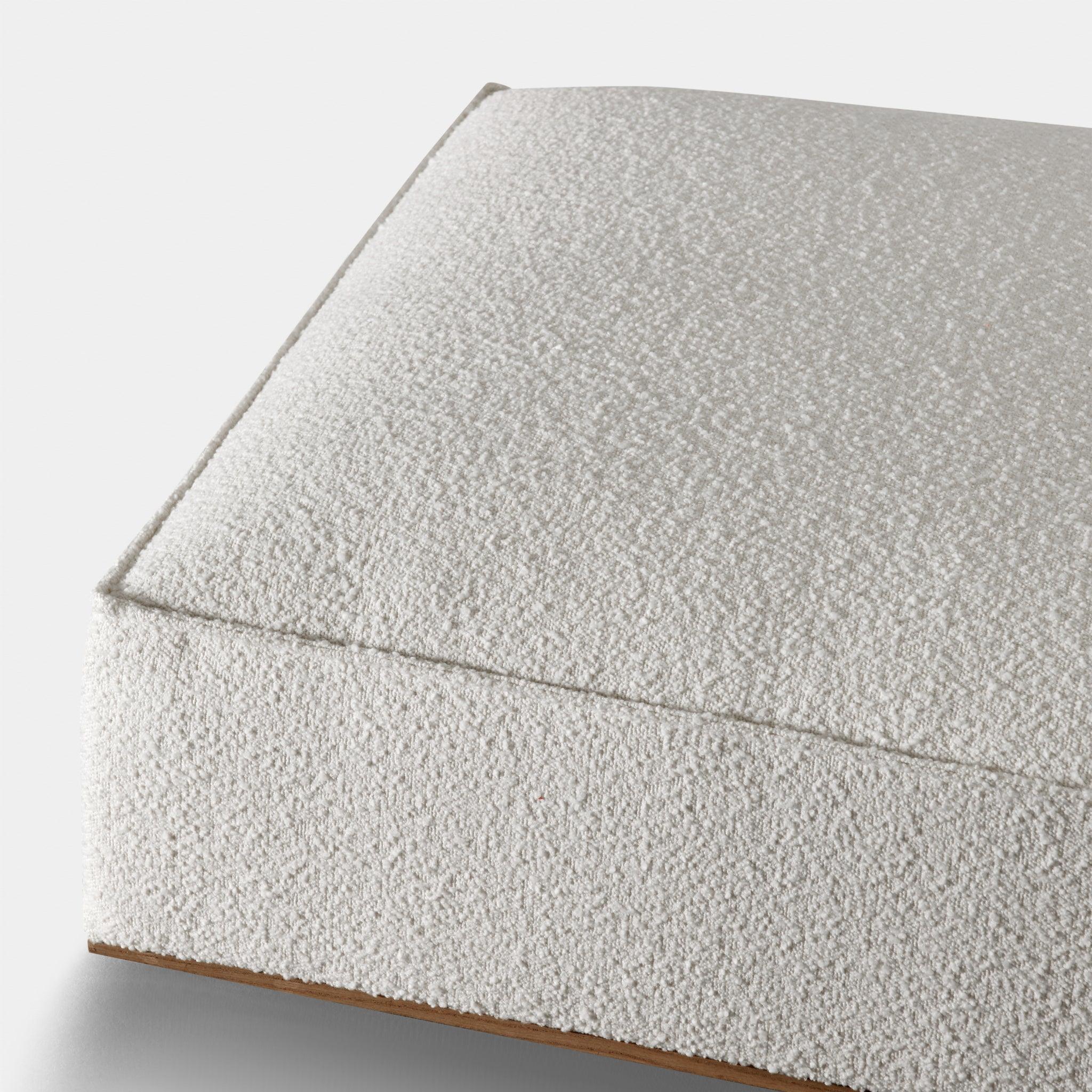 Harbour Santorini Ottoman - Oak Natural, Harbour Belgian Linen Smoke