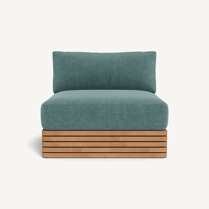 Harbour Tahiti Armless Single - Teak Natural / Altona Dew