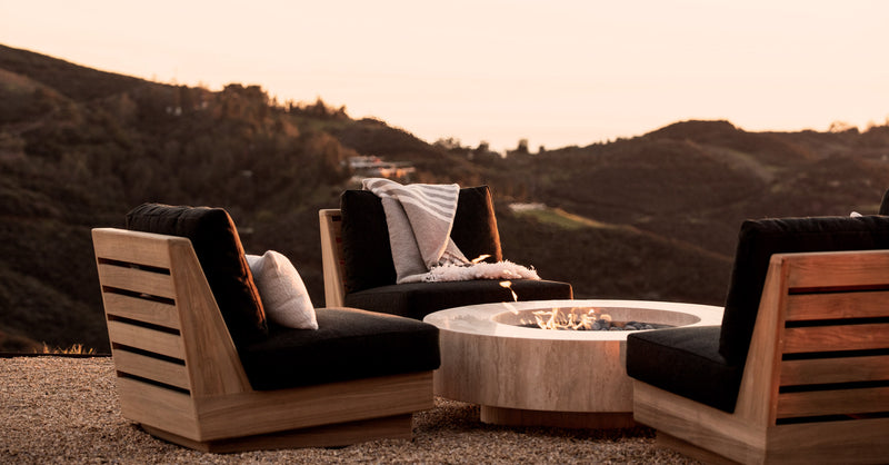Harbour Tulum Travertine Armless Lounge Chair - Travertine Natural / Copacabana Sand