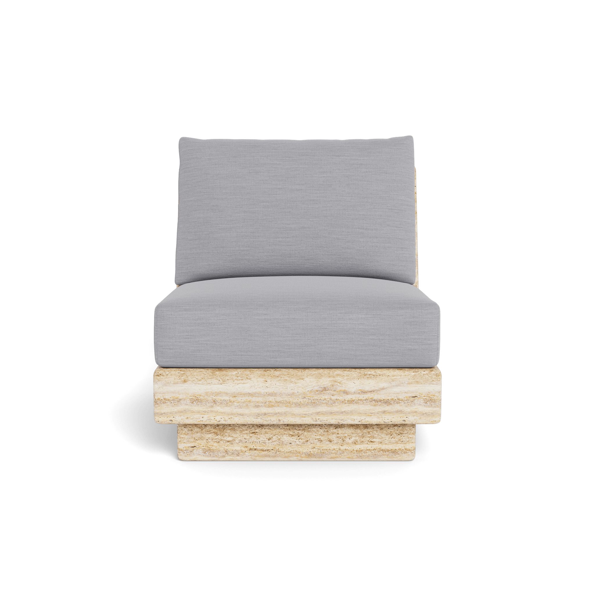 Harbour Tulum Travertine Armless Lounge Chair