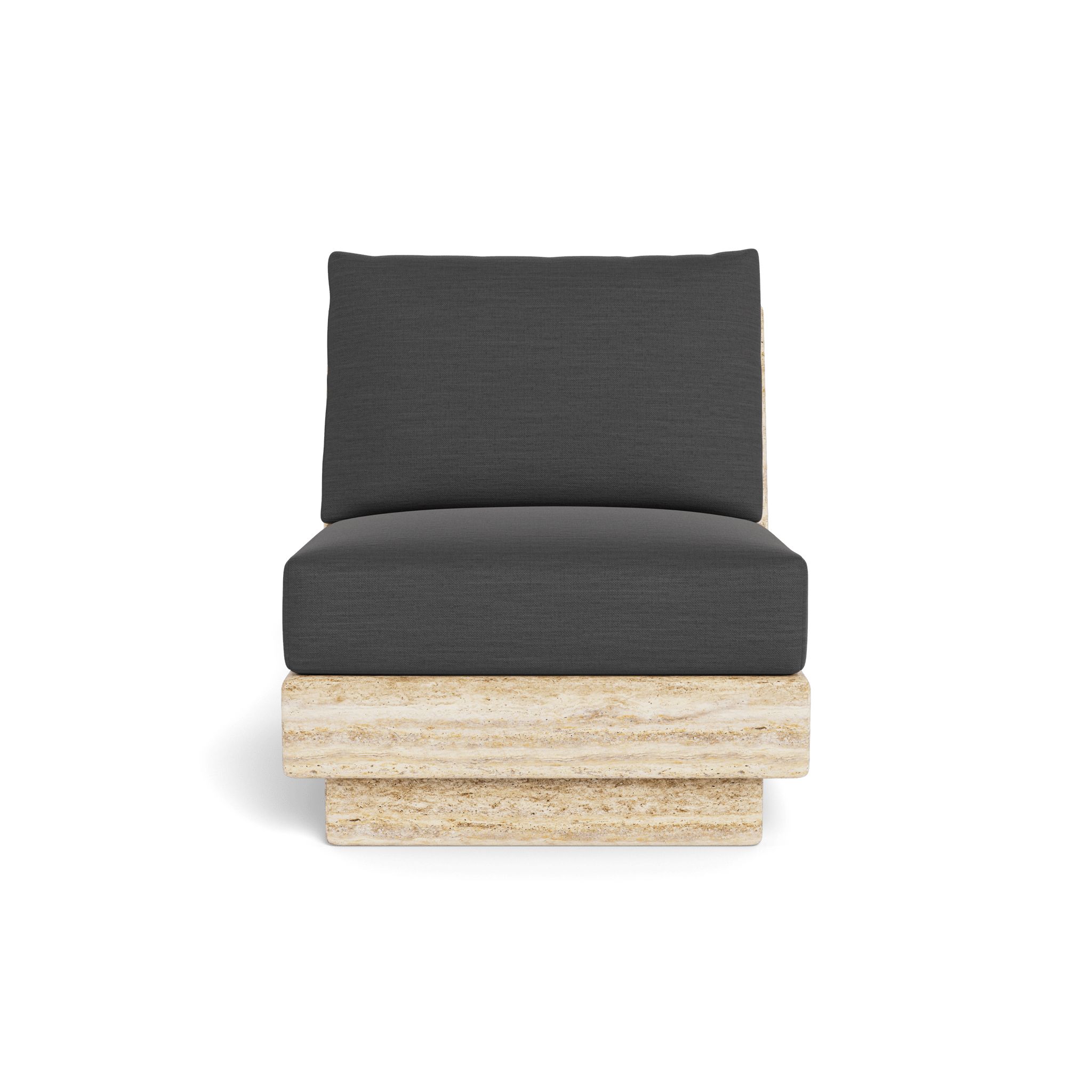 Harbour Tulum Travertine Armless Lounge Chair