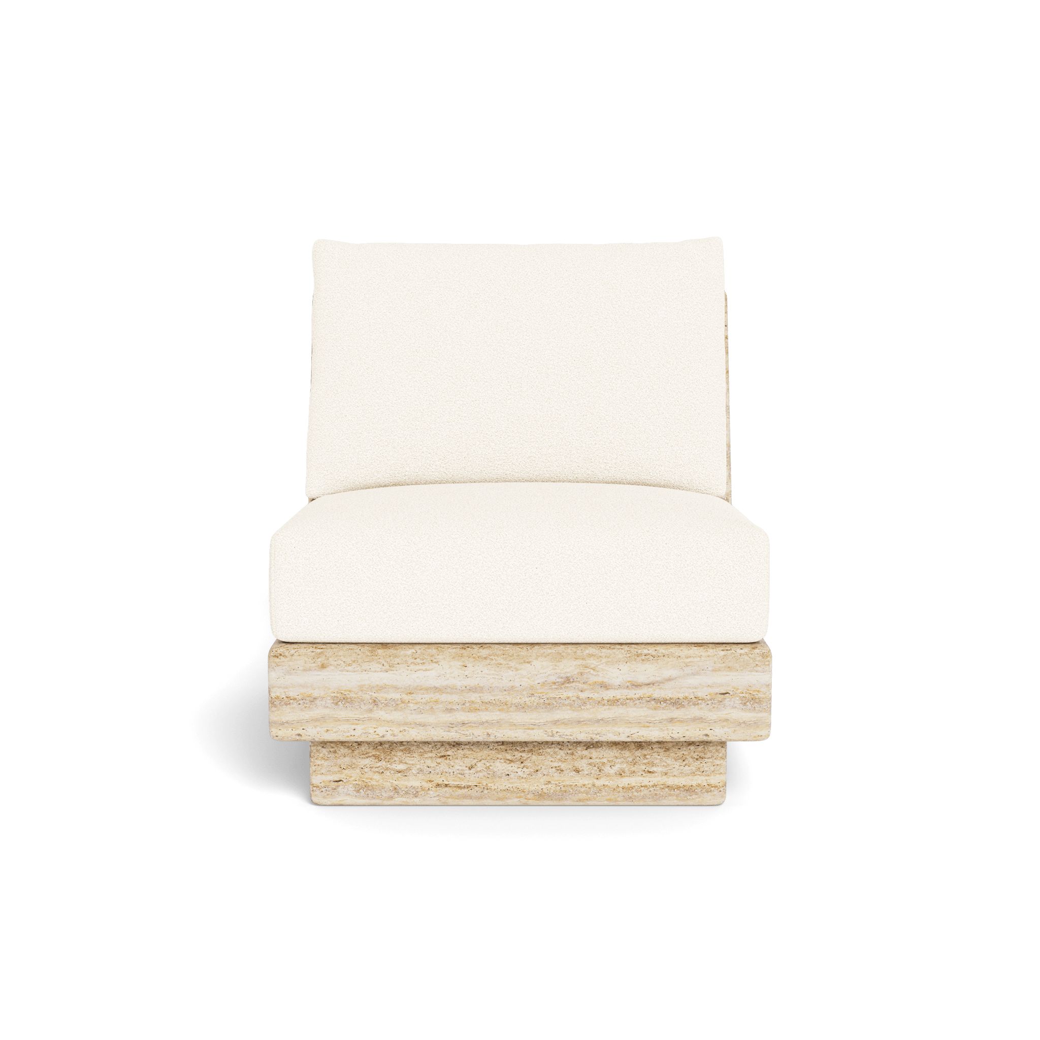 Harbour Tulum Travertine Armless Lounge Chair