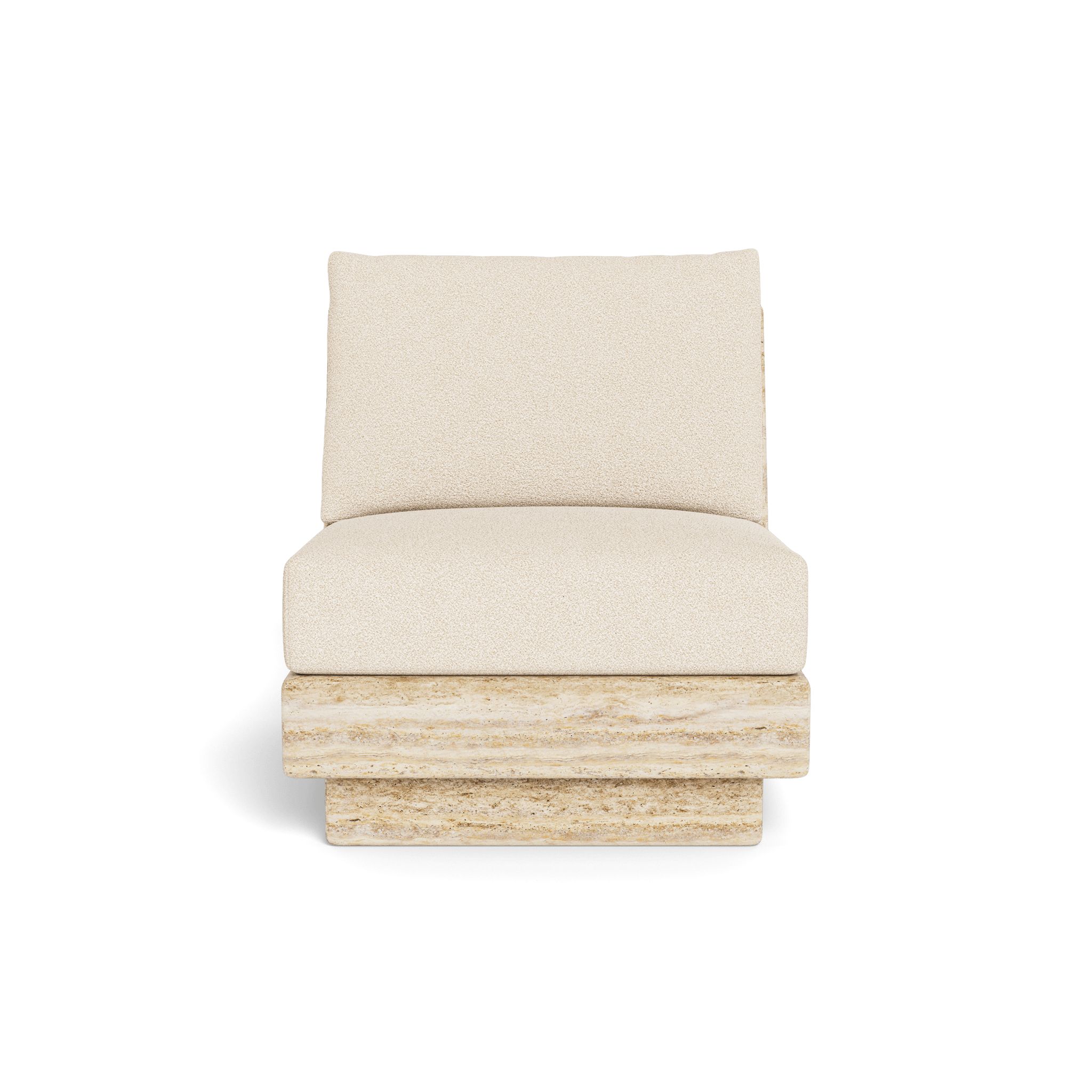 Harbour Tulum Travertine Armless Lounge Chair