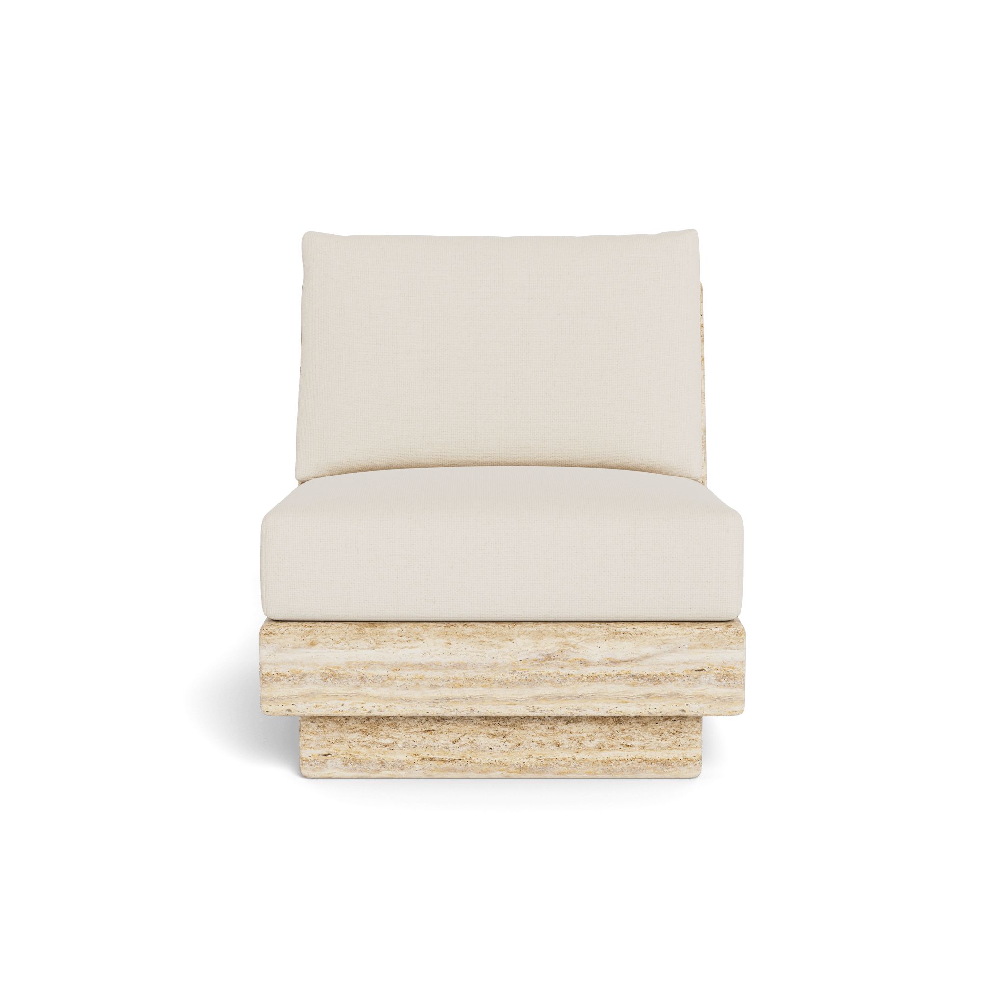 Harbour Tulum Travertine Armless Lounge Chair