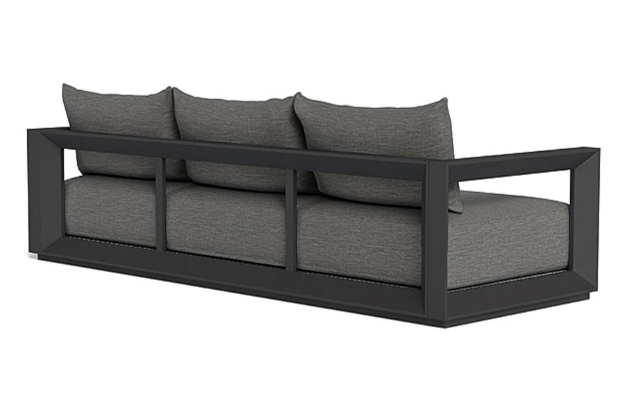 Harbour Vaucluse 3 Seat Sofa - Aluminum Asteroid, Riviera Sand