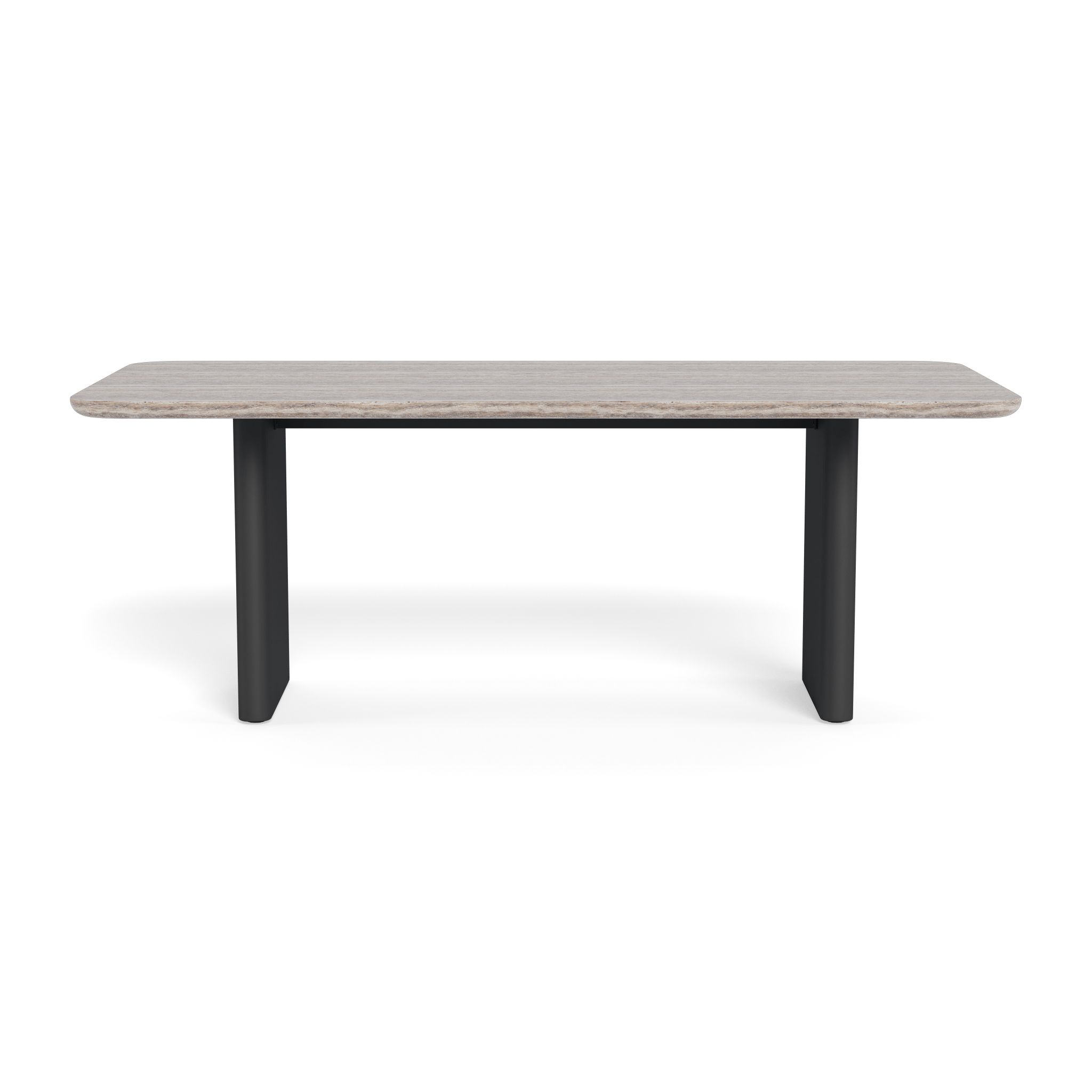 Harbour Victoria Aluminum Stone Dining Table 81"
