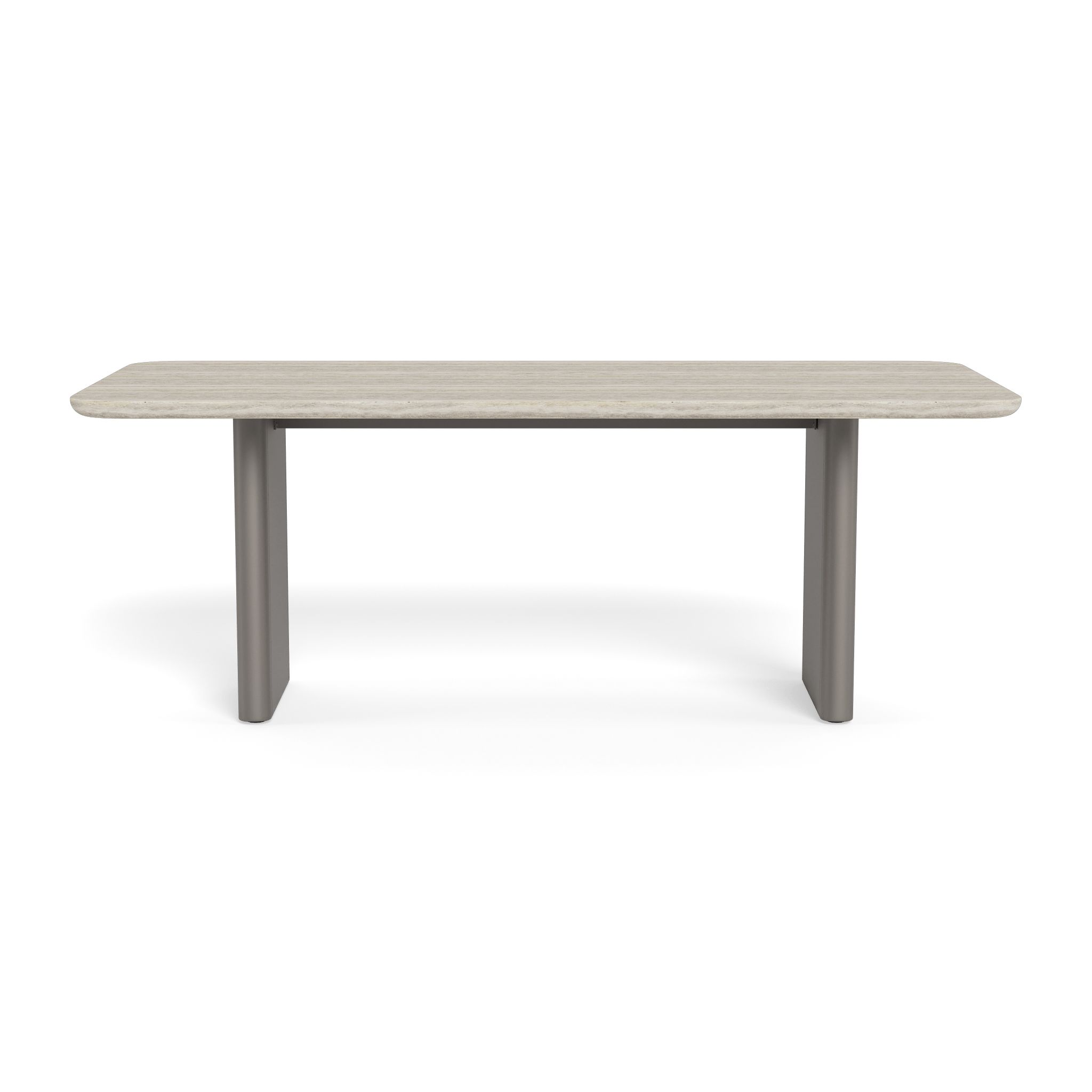 Harbour Victoria Aluminum Stone Dining Table 81"