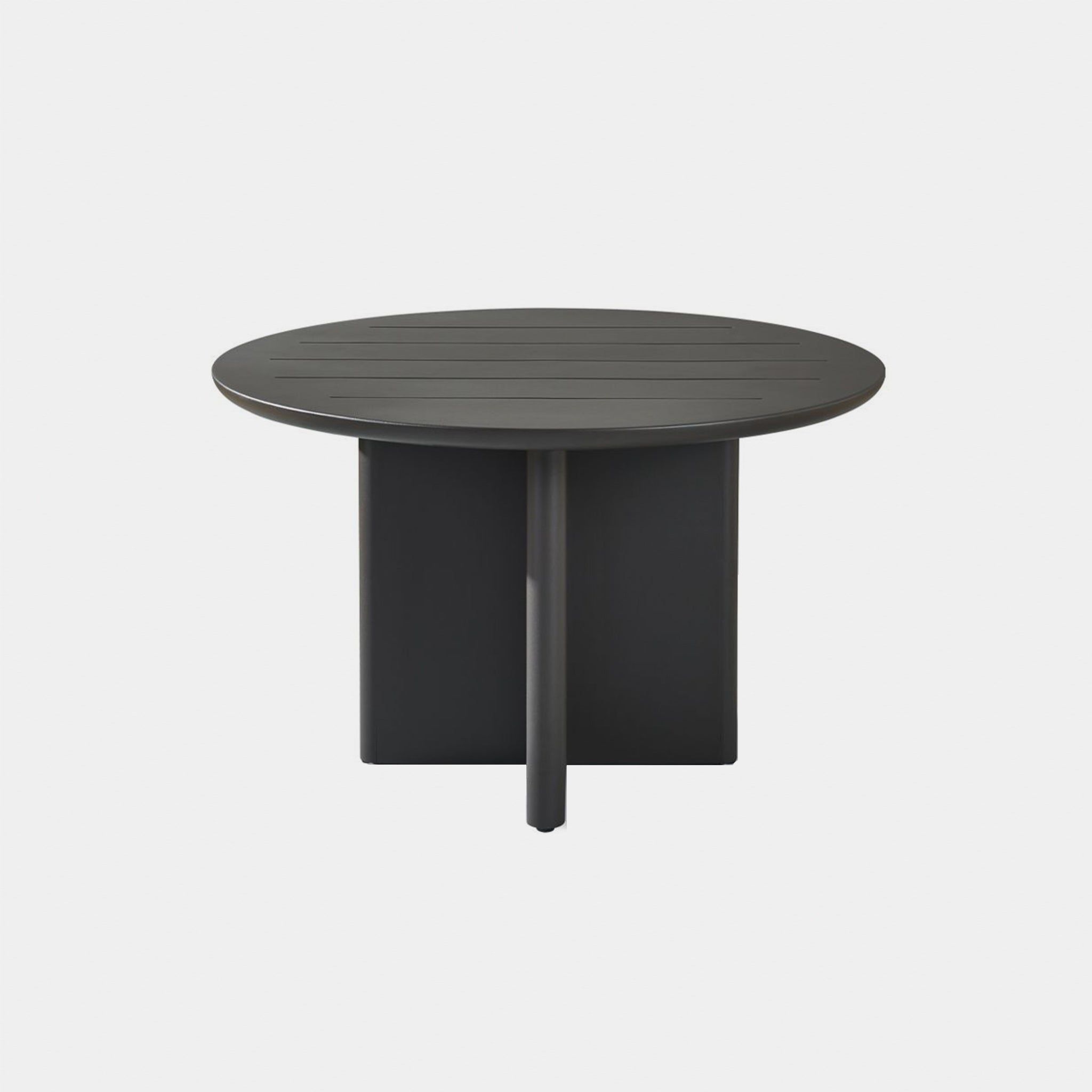 Harbour Victoria Aluminum Slatted Round Dining Table 48" - Aluminum Asteroid