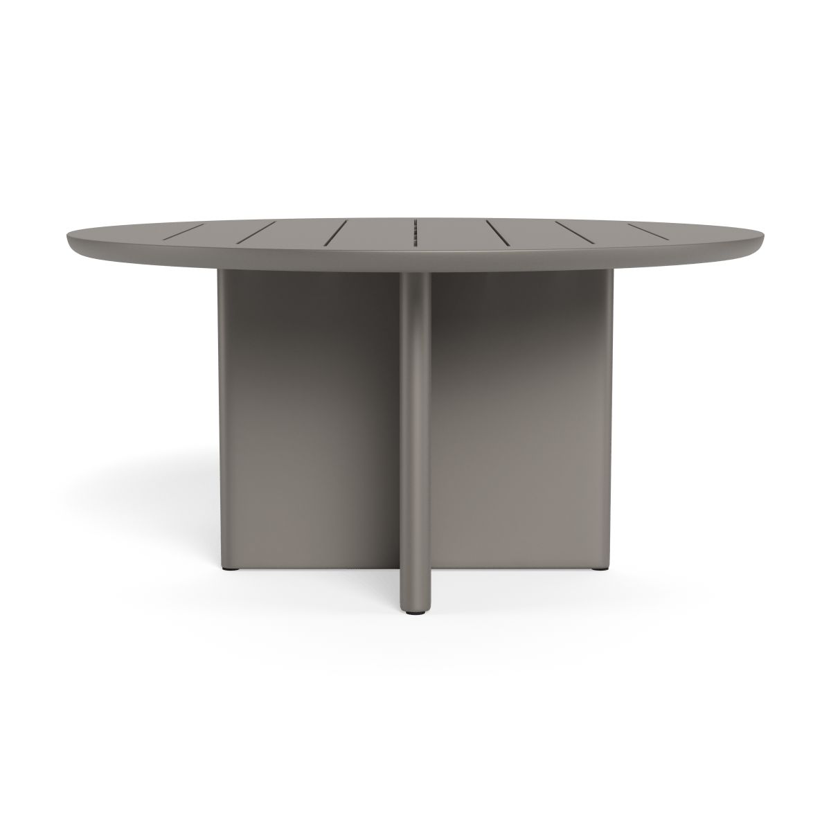 Harbour Victoria Aluminum Slatted Round Dining Table 60"
