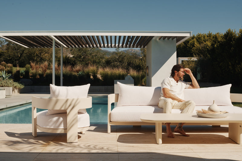 Harbour Victoria Aluminum 3 Seat Sofa - Aluminum Asteroid / Panama Grafito