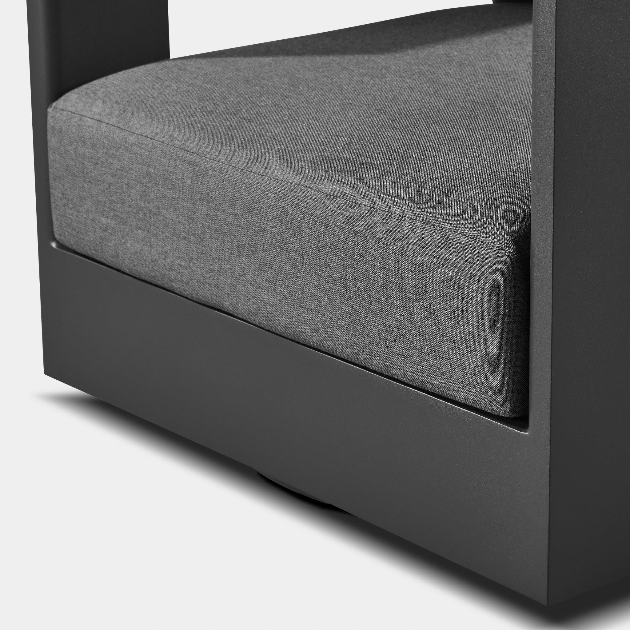 Harbour Victoria Aluminum Swivel Lounge Chair - Aluminum Asteroid / Panama Grafito