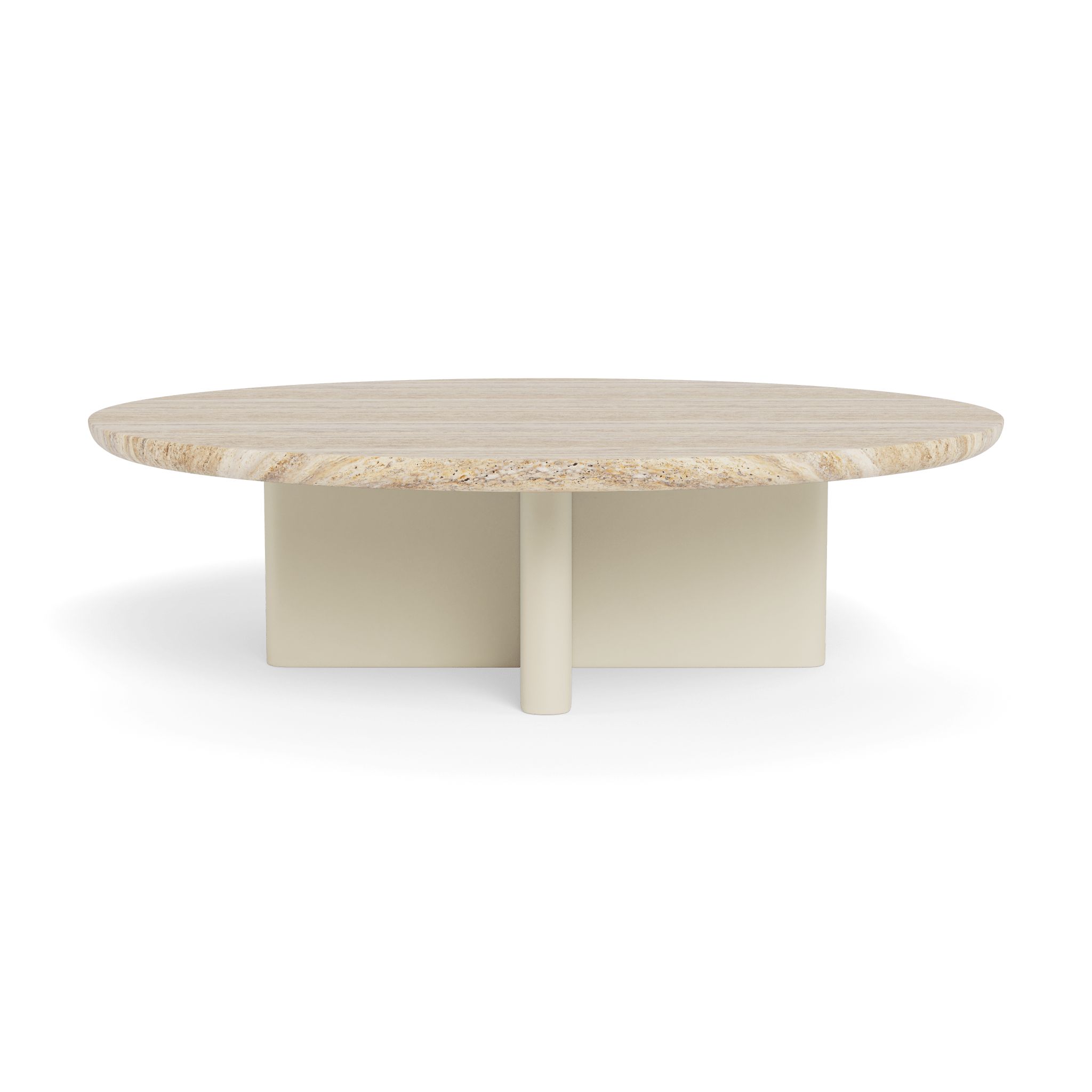 Harbour Victoria Aluminum Round Stone Coffee Table