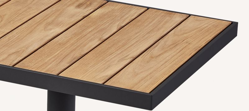 Harbour Vienna 36" Square Bistro Table - Aluminum Asteroid / Aluminum Asteroid