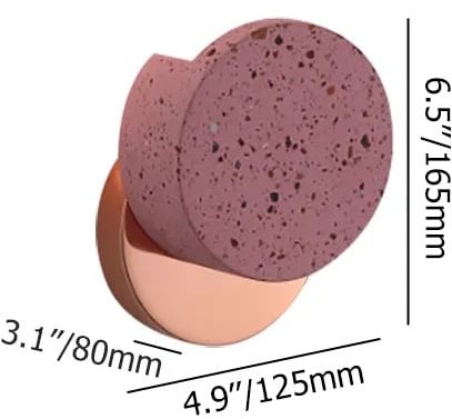 HMR - Modern Pink Wall Sconce 1-Light Decor Terrazzo Wall Light for Bedroom
