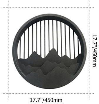 HMR - Outdoor Flush Mounted Wall Lighting Sconces LED Circle Layered Mountain Pattern