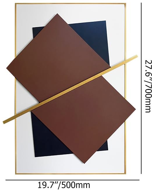 HMR - Modern Light Luxury Geometric Abstract Patterns Hanging Metal Wall Decor