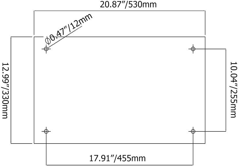 HMR Wall-Mounted 23" Thermostatic Shower System 4 Functions - Gold