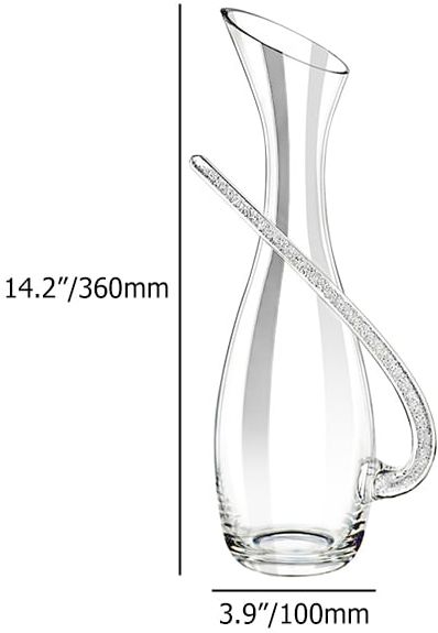 HMR - Creative Wine Decanter with Silver Cystal-Filled Handle
