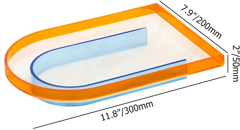 HMR - Modern Clear Acrylic Serving Tray Novelty Decorative Tray