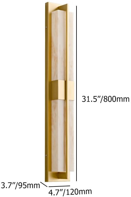 HMR - 31" Gold LED Outdoor Wall Lighting Modern Waterproof IP65 Outside Wall Sconce for House