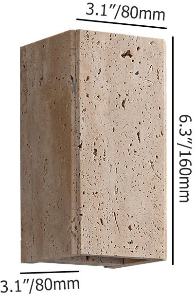 HMR - Travertine LED Outdoor Wall Lighting Modern Waterproof IP65 Outside Wall Sconce