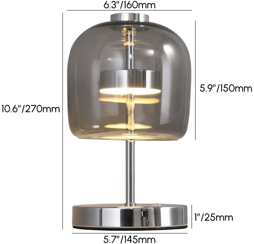 HMR - Modern Chrome 3-Color Light LED Table Lamp