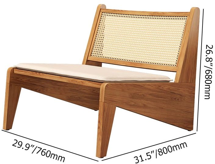 HMR - Boho Style Outdoor Aluminium Alloy & PE Rattan Patio Chair with Removable Cushion