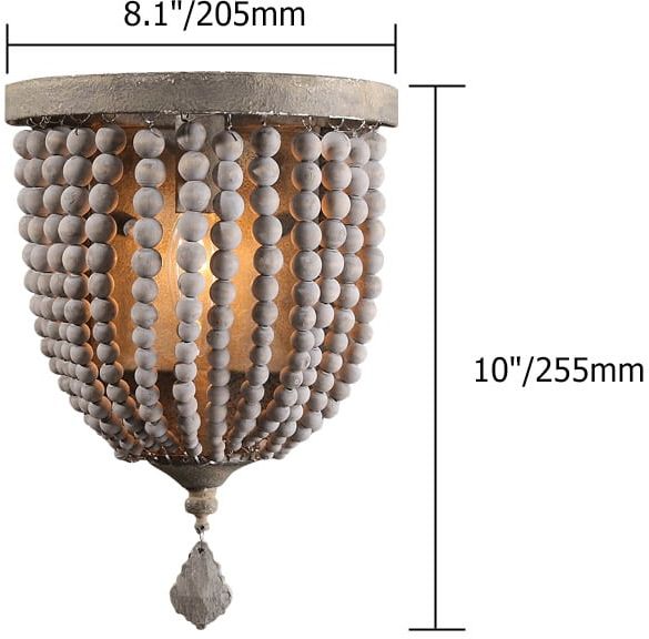 HMR - 1-Light Wall Sconce in Distressed Gray in Natural