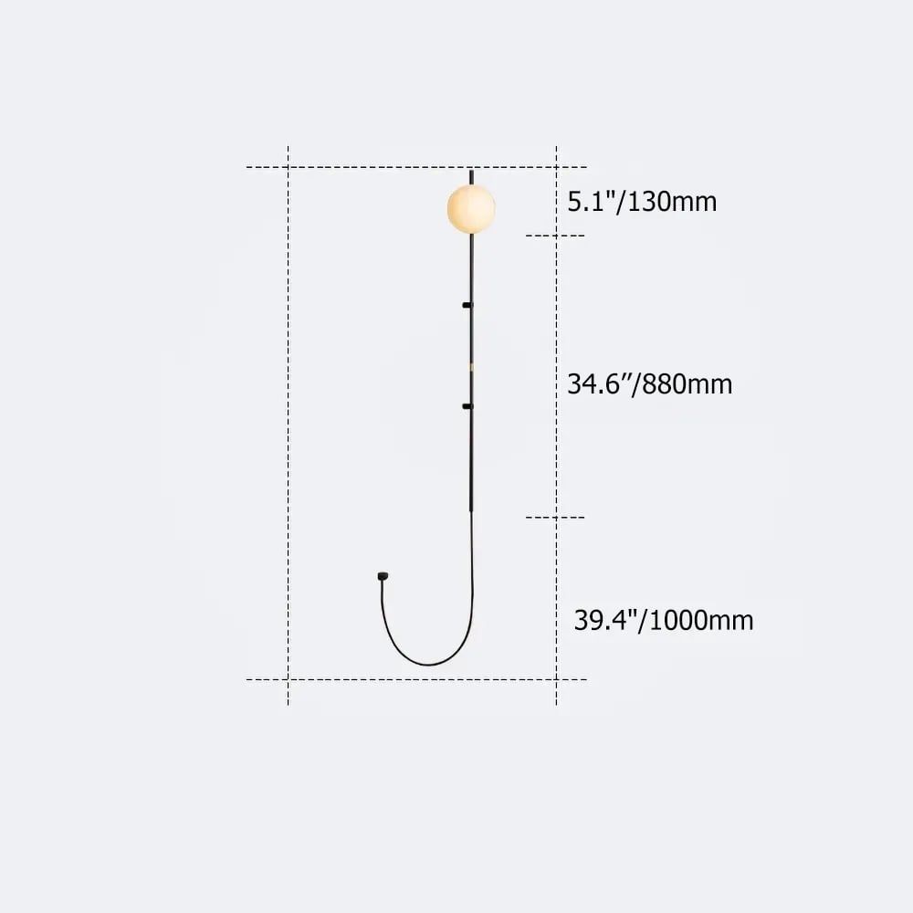 HMR Modern Plug-in Wall Sconce - Gold