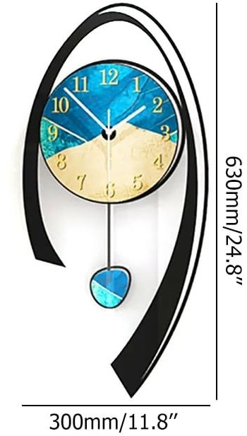 HMR - Wall Clock Home Background Hanging Art in Multi-Color
