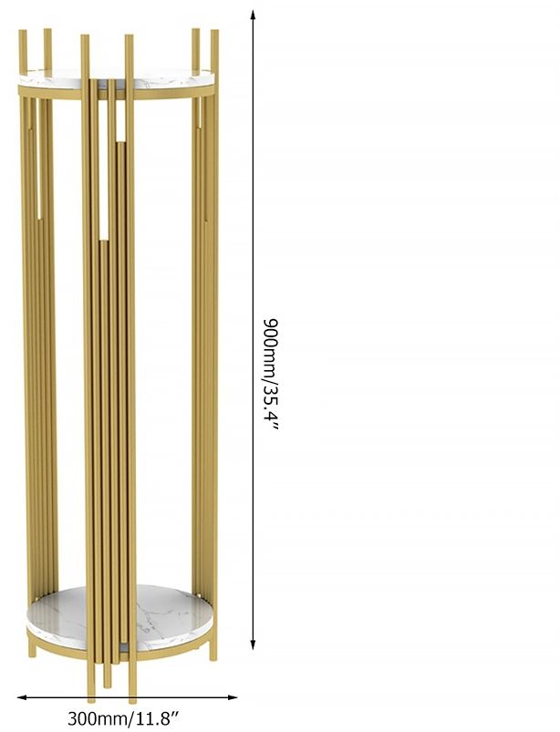 HMR - Metal 2-Tiered Plant Stand for Indoor in 35.4"