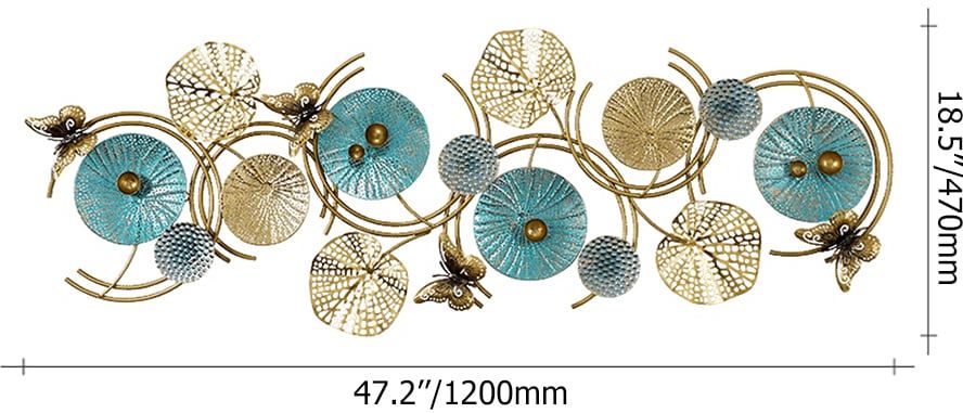 HMR 3D Lotus Leaves Wall Decor - Multi-Color, Style A