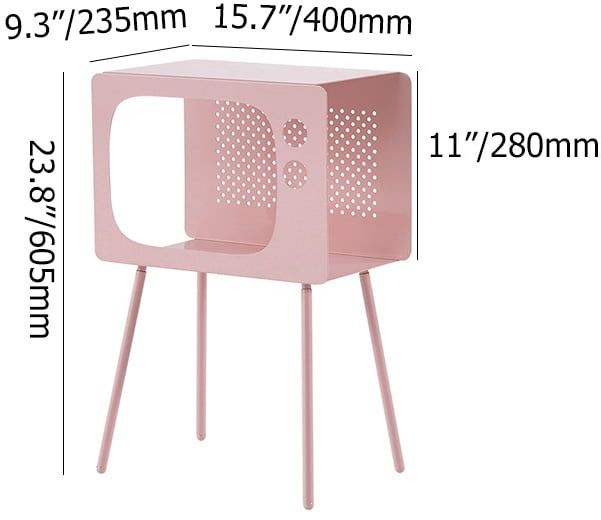 HMR Stert Series Modern End Table - Fresh Pink