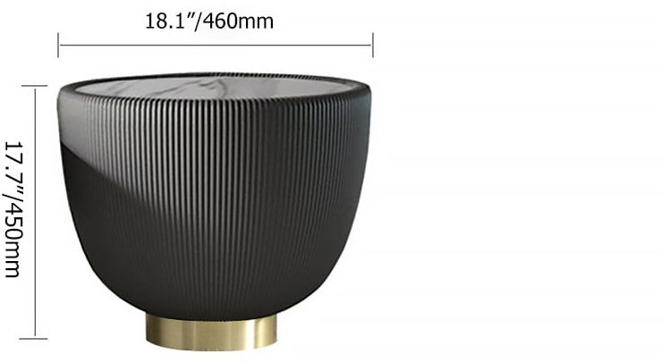 HMR - Round Sintered Stone Leather Drum Coffee Table Set (20"-28")
